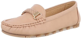 Ital Design Halbschuhe Mokassins Lederoptik 89368829 hellbraun