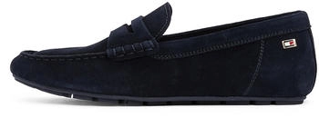 Tommy Hilfiger Driver Schuh Flag Soft Suede Loafer Elegant blau space blue