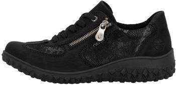 Rieker Halbschuhe schwarz-reptil
