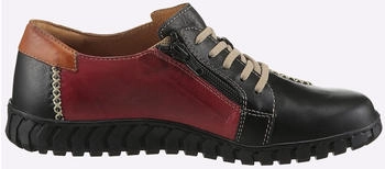 Gemini Lace-up Sneaker Flexible Sole, Replaceable Footbed, Soft Padding schwarz-rot