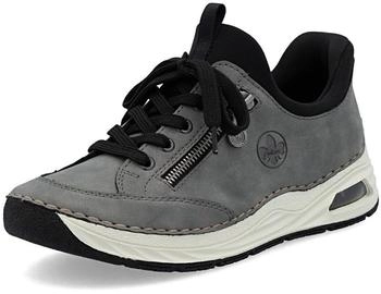 Rieker Faux Leather Sneaker grau/schwarz