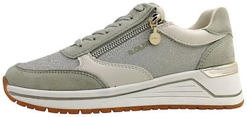 s.Oliver Sneaker in Fabric Mix with Zipper Detail mehrfarbig/grün