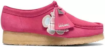 Clarks Wallabee Women baby pink lea
