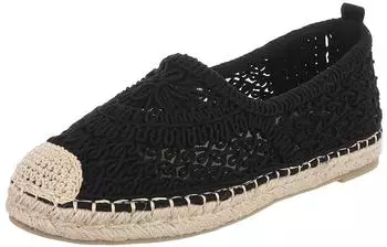 Ital Design Halbschuhe Mokassins Wildlederoptik Slipper schwarz