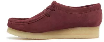 Clarks Wallabee Women deep red sde