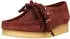 Clarks Wallabee Women deep red sde