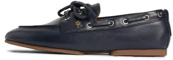 Tommy Hilfiger TH Sleek Leather Boat Shoe dunkelblau