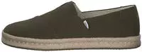 Toms Alpargata Rope 2.0 olive recycled cotton slubby woven 40.5
