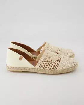 VERBENAS Carmen Crichet Lino Paris Espadrille beige