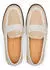 Marc O'Polo Loafer made of airy raffia with leather grey silk
