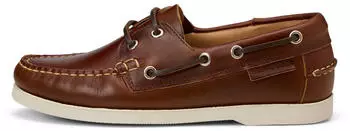 Marc O'Polo Boat Shoe in Soft Nubuck Leather braun/schwarz