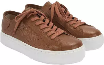 Desa Damen-Schnürschuhe aus echtem Leder Mokassin braun