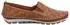 Gemini Gemini Leather Loafer Moccasin with Perforated Pattern and Interchangeable Sole (382647-01) tan