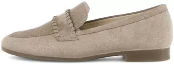 Gabor FLORENZ Slipper Block Heel Slip-On with Decorative Strap G-Width beige-natur