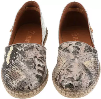 VERBENAS CARMEN Espadrille Slipper schlangendruck