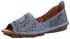 Gemini Slipper Leder Mokassin mit Lochmuster und Wechselsohle (336380-02) blau