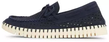 Ilse Jacobsen Tulip Boat Shoes dunkelblau/creme