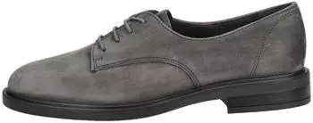 Paul Green Low Shoes Leather Lace-up Shoe grau iron