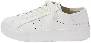 Desa Women's Leather Sneaker with Elastic Laces weiß