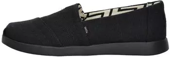 TOMS Shoes Textile Slip-On with Removable Footbed, Breathable and Flexible schwarz/beige