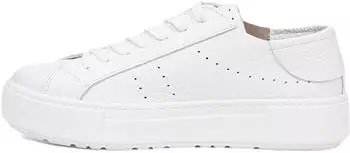 Desa Women's Genuine Leather Lace-Up Shoes Moccasin weiß