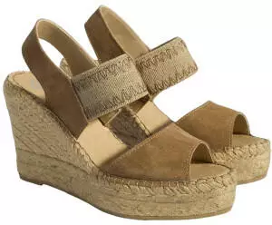 Desa Women's Slip-On with Suede Upper, Leather Lining and Wedge Heel beige