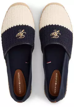 Tommy Hilfiger Embroidered Flatform Script Crochet with Logo space blue