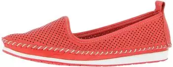 Andrea Conti Women's Leather Slip-On with Fine Perforated Pattern (0021534) rot