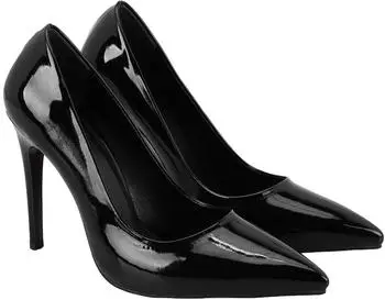 Desa Women's Leather Pumps in Classic Stiletto Look, Breathable schwarz