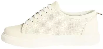 Desa Damen-Schnürschuhe aus echtem Leder Mokassin weiß
