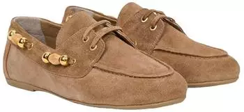 Desa Women's Suede Lace-Up Shoes beige