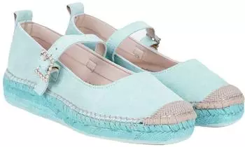 Desa Women's Suede Loafer with Buckle Detail grün