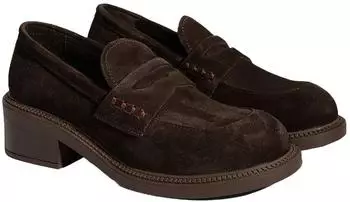 Desa Women's Suede Loafer - Flat Heel, Breathable braun