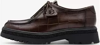 Tamaris Lace-up Shoe mocca croco