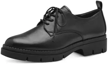Tamaris Moccasin Lace-Up black matt