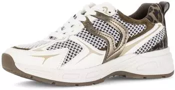 Gabor Wedge Sneaker with Contrast Trims H-Width weiß kombiniert