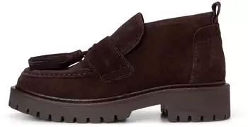 Marc O'Polo Oiled Suede Leather Loafer burnt coffee