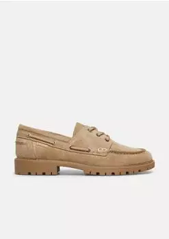 s.Oliver Men's Lace-Up - Leather Look beige