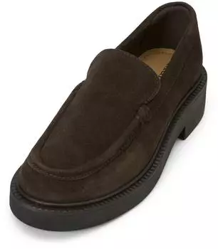 Marc O'Polo Loafer in Soft Suede Leather burnt coffee