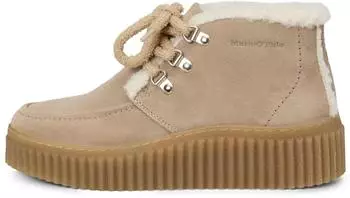 Marc O'Polo Soft Suede Slip-On Boots hellbraun