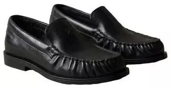Calvin Klein Round Essential Loafer LTH Slip-On with Padded Collar schwarz