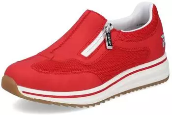 Rieker Slipper Slip-on Sneaker mit Rei&szlig;verschluss rot