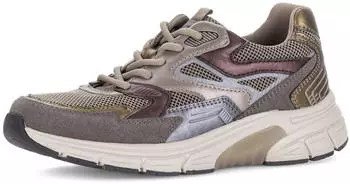 Gabor Keilsneaker Schn&uuml;rer grau/oliv/helllila
