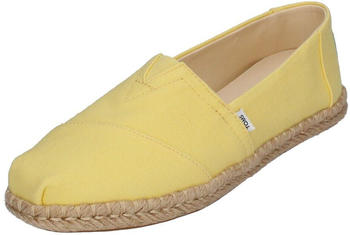TOMS Shoes Alpargata Rope banana yellow slubby