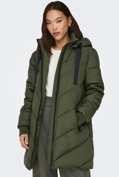 Jacqueline de Yong Jdyskylar Padded Hood Jacket Otw 2023 (15207784) forest night – Durchdachte Taschenausstattung für den mobilen Alltag