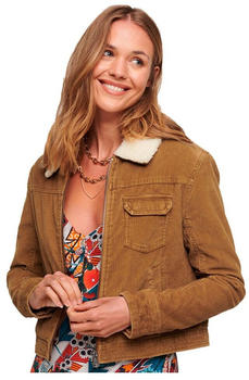 Superdry Cord Lined Cropped Jacket (W5011539A-7SN) brown