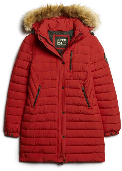 Superdry Fuji Mid Length Puffer Jacket (W5011564A-RXG) red