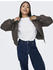 Only Jane Washed Bomber Jacket (15314240) chocolate brown