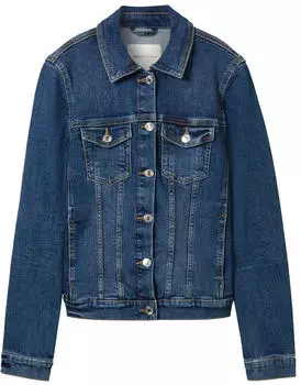 Tom Tailor Denim Jeansjacke mit Bio-Baumwolle Used Mid Stone Blue Denim (1041046)