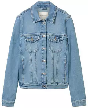 Tom Tailor Denim Jeansjacke mit Bio-Baumwolle Light Stone Blue Denim (1041046)